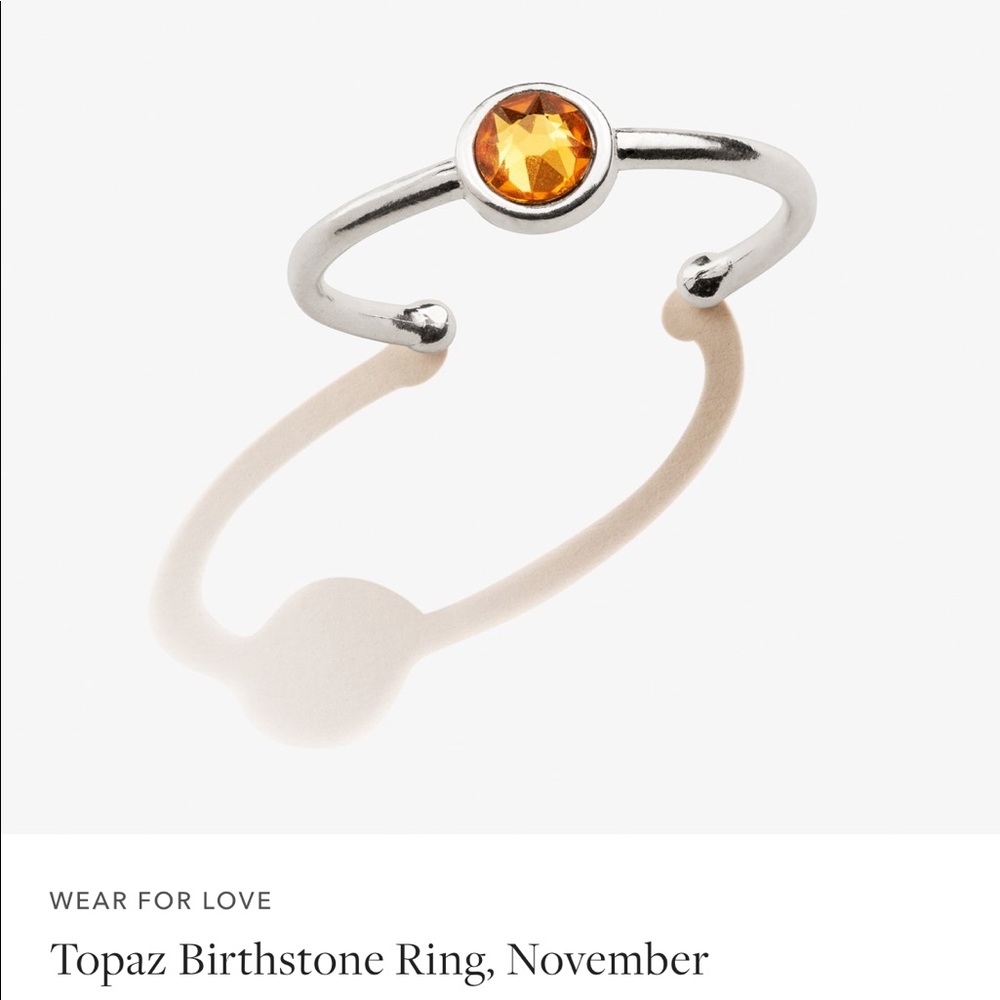 1 Left! Nov Birthstone Ring (.925 Slv+Crystals)
